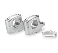 Puig 22180P Pullback Risers, raise and bring the handlebar closer to improve ergonomics, comfort, and maneuverability while riding, Silver