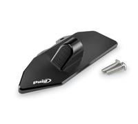 Puig 22249N Fairing Mirror Adapters left side made of anodized machined aluminum for stable and precise mounting of mirrors on fairing, Black