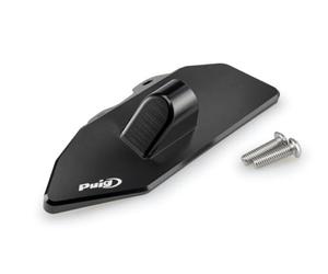 Puig 22249N Fairing Mirror Adapters left side made of anodized machined aluminum for stable and precise mounting of mirrors on fairing, Black