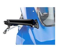 Puig 22252N Aileron Mirror machined in anodized aluminum, with downforce-type aerodynamic design, convex anti-reflective mirror and option for integrated TAB indicator, Black