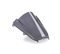 Puig 22284F Z-Racing Windscreen; aerodynamic design with double height; improves rider protection; made of high-impact acrylic; TÜV approved; easy installation, Dark Smoke