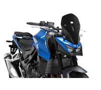 Puig 22285N R-Racer Windscreen, sport screen made of high-impact acrylic with aerodynamic design, wind tunnel tested and TÜV certified, Black