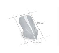 Puig 22287H Touring windscreen made of 4 mm acrylic with UV protection, aerodynamic design, easy installation and compatibility with current trail adventure models, Smoke