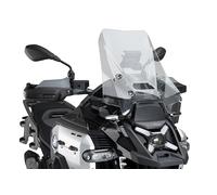 Puig 22317F Front Deflectors Extended, aerodynamic protectors in high-impact acrylic with metal supports, TÜV approved and wind-optimized design, Dark Smoke