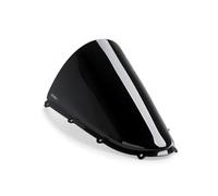 Puig 22333N R-Racer windscreen with professional aerodynamic design, high-impact acrylic material, rounded profile, easy installation and TÜV approval for road use, Black
