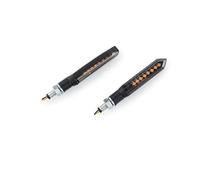 Puig 22343N Thin 2.0 Turn Signals with compact and minimalist design, high-performance sequential LED lighting, approved and easy to install with M8 thread, Black