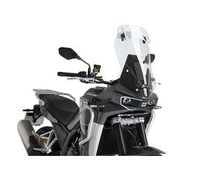 Puig 22371W Touring Windscreen With Transparent Visor designed to improve aerodynamics, increase wind protection and offer more comfortable, stable and safe riding on all kinds of routes
