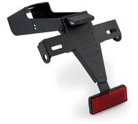 Puig 22378N License Plate Holder, fixed or adjustable tilt with immobilization system, adjustable turn signal holder and included kit, Black