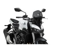 Puig 22382F New Generation Touring; naked aerodynamic windscreen; made of high-impact PMMA; rounded edge and TÜV approval; better wind protection, Dark Smoke