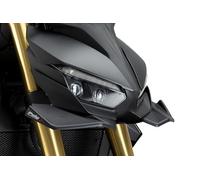 Puig 22383J Naked Front Wings, designed to enhance the sporty look and optimize aerodynamics, improving stability, control, and character of the motorcycle, Matte Black
