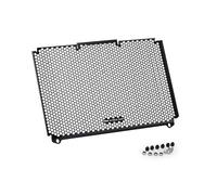 Puig 22394N Aluminum Radiator Guard with hexagonal design and anti-vibration rubber mounts for effective protection of the engine cooling system, Black