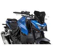 Puig 22423N New Generation Sport, sport windscreen made of 3 mm methacrylate with aerodynamic design tested in wind tunnel, metal supports and TÜV approved, Black
