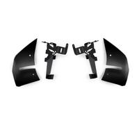 Puig 22426N D12 Winglets; side winglets with double wing design; increased stability and safety; made of CN acrylic; easy installation without drilling, Black