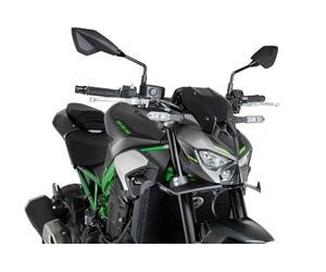 Puig 22446J Naked Front Winglets; aerodynamic design with anti-wheelie and anti-shimmie effect; made of high-resistance ABS; quick and safe installation, Matte Black
