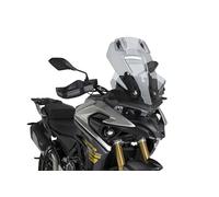 Puig 22458H Touring Screen with tall aerodynamic visor in high-impact acrylic with adjustable visor improving protection and riding comfort, Smoke
