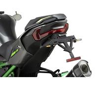 Puig 22599N Flow Turn Signals for motorcycle with modern and minimalist design, black housing and smoked lens with amber COB LED technology, low energy consumption and elegant finish, Black