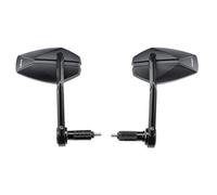 Puig 22613N Bar End Mirrors in machined aluminum with compact design and high visibility for side integration, Black
