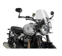 Puig 22619W New Generation Touring in 3 mm PMMA aerodynamic 180 mm above instrument cluster rounded profile high wind protection and UV resistance, Clear.