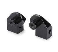 Puig 22639N Rider Footpeg Bracket CNC-machined aluminum with black anodized finish, precise millimetric adjustment, sporty design and direct original system mounting, Black.