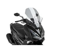 Puig 22697H Aerodynamic V-Tech Line Touring Windscreen made of PMMA with angular design for maximum wind protection and riding comfort, Smoke