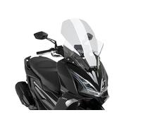 Puig 22697W Aerodynamic V-Tech Line Touring Windscreen made of PMMA with angular design for maximum wind protection and riding comfort, Clear