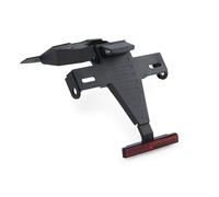 Puig 22699N License Plate Holder in steel with epoxy paint finish and polyamide adjustable tilt with locking system and homologated lighting kit, Black.