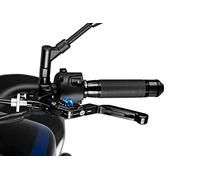 PUIG 24NNA 3.0 clutch lever. Black extendable black folding with selector Blue