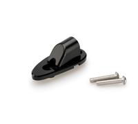 Puig 3544N Fairing Mirror Adapters right side made of anodized machined aluminum for stable and precise mounting of mirrors on fairing, Black
