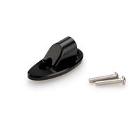 Puig 3545N Fairing Mirror Adapters left side made of anodized machined aluminum for stable and precise mounting of mirrors on fairing, Black