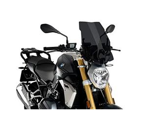 Puig 3625F Windshield Naked New Generation Touring for Motorcycles without original BMW support Dark Smoke