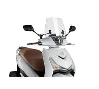 Puig 3685W Trafic and Urban Flyscreen aerodynamic urban polycarbonate screen, 3 mm thick, with rounded profile and wind protection for daily riding, Clear