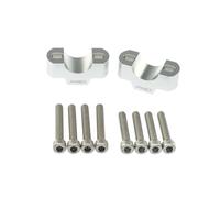 Puig 3740P Handlebar risers machined from anodized aluminum with Hi-Tech design to improve ergonomics and riding control, Silver