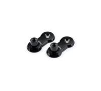 Puig 3839N 40mm Adjustable Footpegs Relocation Adaptors Kit Black