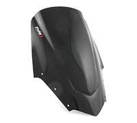Puig 4061C Racing and aerodynamic screen in 3 mm acrylic with double height that improves helmet protection and high-speed stability, Carbon