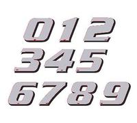 Puig 4256p Adhesive Number 3, 115 mm, Colour Silver, Pack of 5