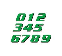 Puig 4259 V Adhesive Number 6, 115 mm, Green, Pack of 5