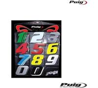 Puig 4259p Adhesive Number 6, 115 mm, Colour Silver, Pack of 5