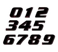 Puig 4263 N Adhesive Number 0, 115 mm, Black, Pack of 5