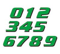 Puig 4263 V Adhesive Number 0, 115 mm, Green, Pack of 5