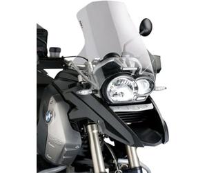 Puig 4331W High and aerodynamic Touring windscreen in 4 mm CN acrylic with rounded profile, flat upper area and deflectors that improve protection, Clear