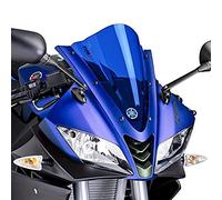 Puig 4637A Racing and aerodynamic screen in 3 mm acrylic with double height that improves helmet protection and high-speed stability, Blue