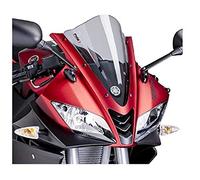 Puig 4637H Racing and aerodynamic screen in 3 mm acrylic with double height that improves helmet protection and high-speed stability, Smoke