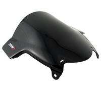 Puig 4665N Racing and aerodynamic screen in 3 mm acrylic with double height that improves helmet protection and high-speed stability, Black