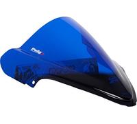 Puig 4826A Racing and aerodynamic screen in 3 mm acrylic with double height that improves helmet protection and high-speed stability, Blue