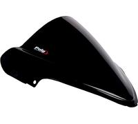 Puig 4826N Racing and aerodynamic screen in 3 mm acrylic with double height that improves helmet protection and high-speed stability, Black