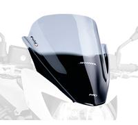 Puig 5249H Z-Racing aerodynamic and sporty windscreen made of 3 mm acrylic with double height and side channels that improve protection and stability, Smoked
