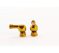 Puig 5591G Wheel valves made of machined anodized aluminum with functional design to facilitate inflation and customize aesthetics, Yellow