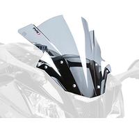 Puig 5603H Z-Racing aerodynamic and sporty windscreen made of 3 mm acrylic with double height and side channels that improve protection and stability, Smoked