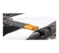 Puig 5627O Long handlebar end weights, CNC-machined from anodized aluminum with racing design and anti-vibration function for greater comfort, Gold