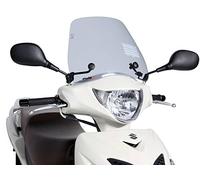 Puig 5657H Trafic and Urban Flyscreen aerodynamic urban polycarbonate screen, 3 mm thick, with rounded profile and wind protection for daily riding, Smoke